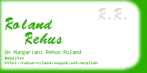 roland rehus business card